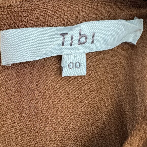 Tibi Heavy Satin Midi Bias Dress in Bronze, size 00 - Picture 8 of 14